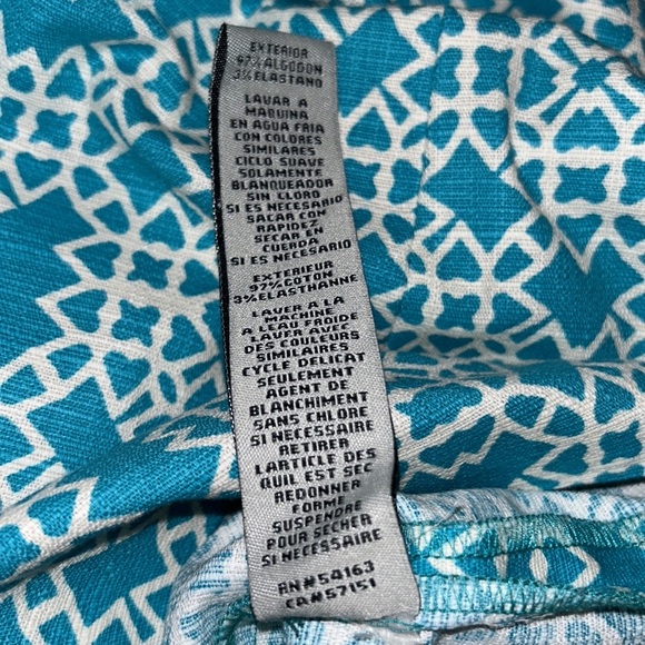 NWT Eliza J Turquoise Blue & Lime Green Sleeveless Retro Mod Print Dress - 6 - Picture 11 of 12